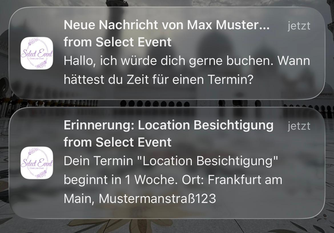 Vorschau Push-Benachrichtigung
